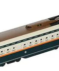 Side view of Go To Chicago PCC Streetcar Model With DCC Sound, Spark Effects, Trolley Pole, Headlight, Illuminated Interior