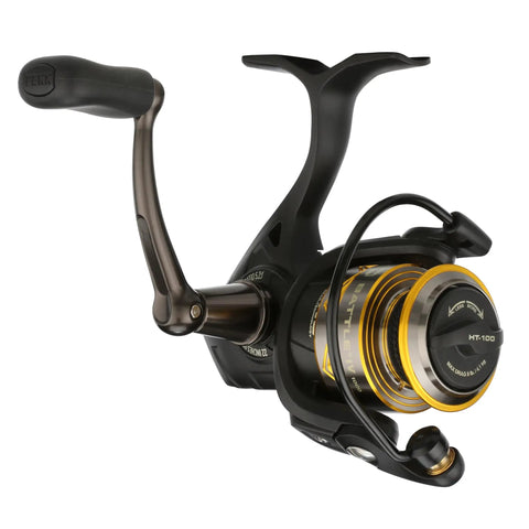 Battle IV Size 4000 Spinning Fishing Reel with full metal body and side plate, CNC gear tech, HT-100 drag system, side view