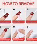 How to remove instructions for Two Pack Semi Cured Gel Nail Strips Kit With Real Gel Hema And TPO Free 16 Sizes for anti-lift fit