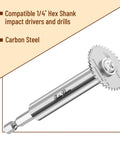 Inside PVC Pipe Cutter With Four Saw Blades, 1/4 Inch Hex Shank, Handles 1-1/4 Inch To 1-3/4 Inch Or Larger Diameters