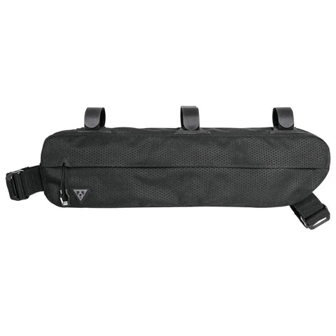 Black Under Top Tube Bike Frame Bag 4.5L Capacity, Lightweight Yet Durable All Weather Material, side view