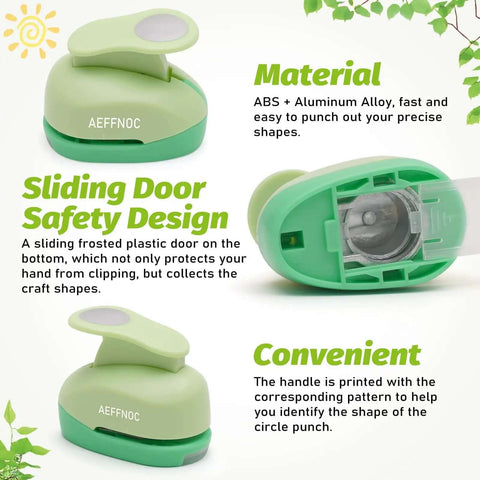 Handy lever action 1 Inch Circle Hole Punch For Crafts And DIY Arts with durable build and smooth sliding paper release.