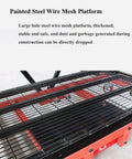 Electric Scaffolding Machine For Workshop And Warehouse Use, steel wire mesh platform detail, built tough steel construction