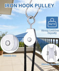 Mini Iron Pulley Wheel Set 0.43 Inch Inner Diameter 2.32 Inch Length 10 Pack Single Sheave Lifting Pulley For Wire Rope with load capacity image