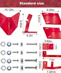 Diagram of parts for Hiller Furrower Kit for Rear Tine Tillers with Adjustable Wing and Three Connection Styles.