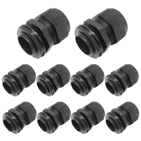 Ten Pack 1 Inch NPT Nylon Cable Gland IP68 Waterproof Adjustable Cable Gland For Junction Boxes And Panel Wiring 17 To 25mm