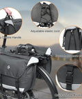 Rear Rack Panniers With 25 To 35 Liter Expandable Capacity Water Resistant Cycling Luggage For Ebike Commuters dual compartments
