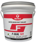 F Seal 181 Duct Sealant With Fiber Reinforced Water Based Formula For Leak Proof HVAC Ducts, 1 Gallon Gray bucket image