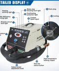 Detailed display of Rock Solid Nh35 15Kw High Frequency Induction Heater Machine with controls and indicators for auto shop use.