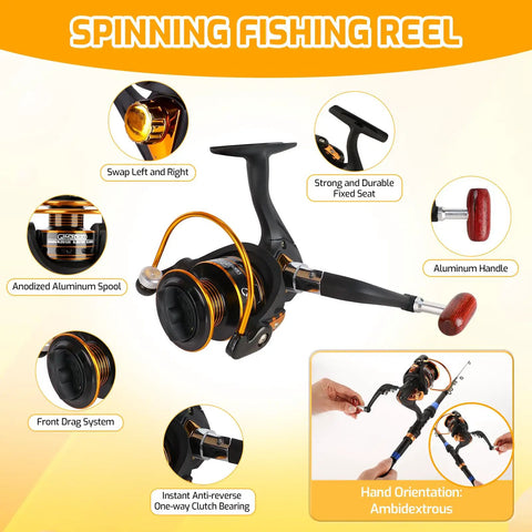 childrens left handed spincast fishing reels All In One Kids Pole Set & Kit ✓ bulk fishing reels products 1080BB friendly features Color:Flash Green