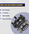 512500 Rear Wheel Bearing And Hub Assembly For Ford Escape AWD 2013 To 2018 And Lincoln MKC AWD 2015 To 2019 With ABS