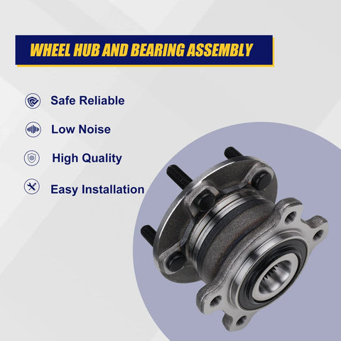 512500 Rear Wheel Bearing And Hub Assembly For Ford Escape AWD 2013 To 2018 And Lincoln MKC AWD 2015 To 2019 With ABS