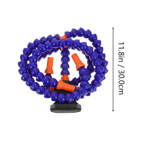 Adjustable Soldering Helping Hands Station With Four Flexible Arms Blue Clamp Mount Welding Aid Platform For PCB Repair