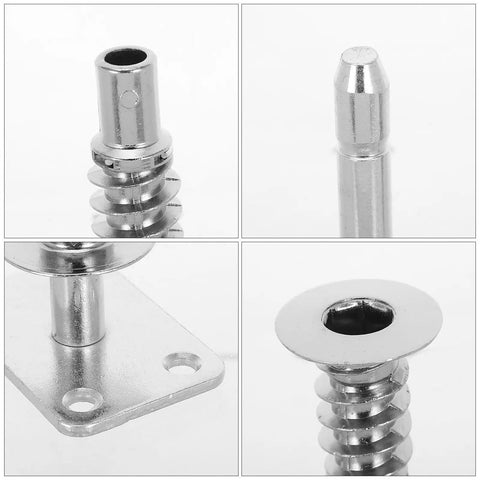 Close-up of 4 Pack Sofa Height Adjustment Hinge Screws For Headrest And Armrest Upgrades Universal Recliner Parts, 2.5x1.3 Inch