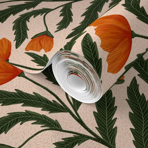 Top Shelf Botanical Chintz Matte Wallcovering with a floral design rolled for easy installation, ideal for any home hang or business spot.