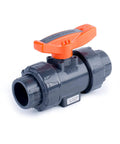 1 Inch PVC True Union Ball Valve With Full Port And Glue On Socket, 200 PSI At 73F, EPDM O Rings And PTFE Seats