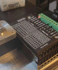 4 Pack Stepper Motor Driver Kit For Nema 17 23 34 CNC Controllers, 4A 9-42V installed on CNC setup showing wiring interface