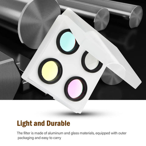 LRGB 1.25 Inch Filter Set For Monochrome CCD Cameras With Luminance Red Green Blue Filters And UV IR Blocking in case