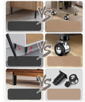 Universal 4 Piece Furniture Leg Set With Swivel Plate And Silent Rolling Wheels Adjustable Height comparison image