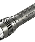 Beefy Aluminum Tactical Flashlight With Rugged Rubber Armored Grip, 725 Lumen Output, Ten Tap Programmable Switch, Black Finish