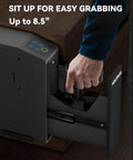 Lightning Fast Biometric Gun Safe For Bedside Handgun Storage Featuring Quick Draw Sliding Door Design And Foolproof Fingerprint Scanner for easy access to firearm in drawer.