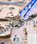 Watch Spring Bar Pliers Tool Kit With Spring Bar Tweezers And 8 Alloy Steel Pins Replacement Pins Set for strap removal.