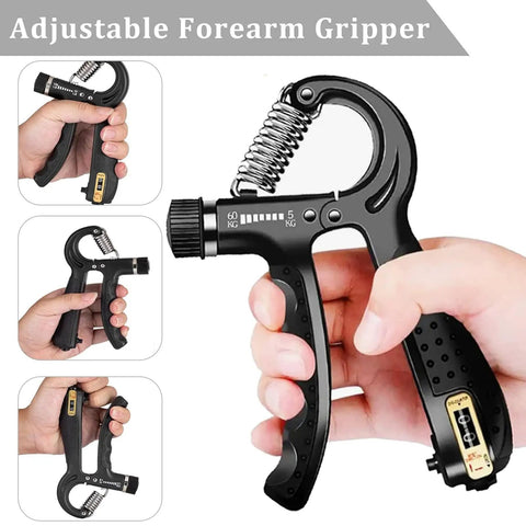 Grip Strength Kit With Counting Gauge, Adjustable Finger Trainers, Grip Balls, Hand Grippers And Forearm Strengtheners, 5 Pack