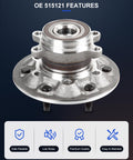 Front Wheel Bearing And Hub Assembly For 2009 2012 Chevrolet Colorado And GMC Canyon 6 Lug 515121 Direct Fit OE Quality 4x4 Models Only Dropin Replacement With OEM Grade Materials And Accurate ABS Sensor Readings