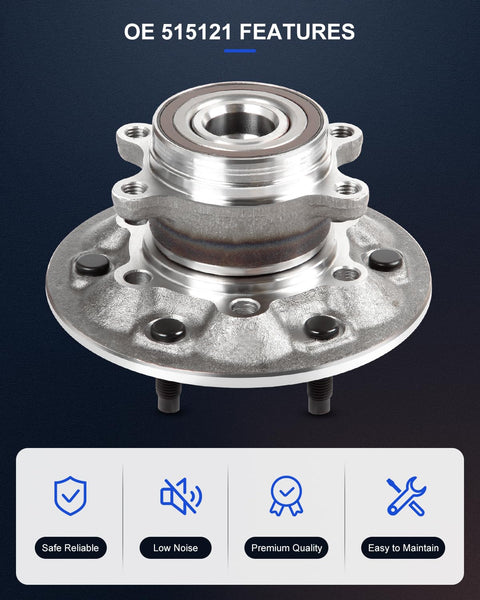 Front Wheel Bearing And Hub Assembly For 2009 2012 Chevrolet Colorado And GMC Canyon 6 Lug 515121 Direct Fit OE Quality 4x4 Models Only Dropin Replacement With OEM Grade Materials And Accurate ABS Sensor Readings