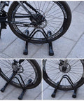Beefy Heavy Duty Bicycle Parking Stand Floor And Wall Mounted Rack For Mountain Road And Kids Bikes with carbon steel base.