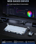 75 Percent Compact Wireless Mechanical Gaming Keyboard Featuring Hot Swap Switches with RGB lighting effects and macro customization options.