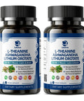 Bottles of Powerful Mood Boost Nootropic Blend With Lithium Orotate And L-Theanine, Ashwagandha Stress Support, 120 Vegan Capsules