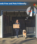 10x8 Ft Garage Door Screen With Magnetic Closure Heavy Duty Net Screen Bottom Weighted For Extra Security Four Straps Hands Free Easy Assembly