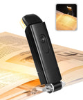 Amber Glow Clip On Book Light With 1800K Eye Care LED Rechargeable USB Reading Lamp 3 Brightness Levels Blue Light Blocking