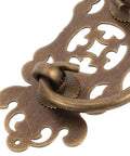 Detailed view of Two Pack Vintage Brass Drawer Pulls Handles For Dressers And Wardrobes with antique design and weather-resistant finish.