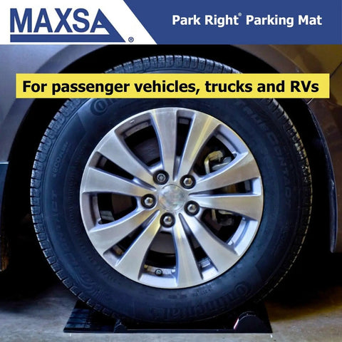 Park Right Parking Mat 21x11x2 Inches Red Garage Parking Aid Helps You Park In The Same Spot Every Time Keeps Your Ride And Belongings Safe Two Tire Bumps For Easy Alignment Color Options Black Yellow Red Amazon Exclusive under car tire