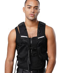Mens Marathon Running Vest Hydration Backpack With Breathable Nylon Polyester Blend Multi Pocket Racing Gear Black One Size