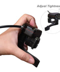 7/8 Inch Thumb Throttle Cable Assembly For ATV Quad Go Kart Pit Bike 46.5 Inch Inner Cable close-up in hand showing adjustability