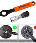 Bike Crank Puller Set 4 In 1 with Crank Extractor Bottom Bracket Remover 16mm Spanner Wrench and Hex Wrenches for bike maintenance