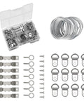 Pro Level Picture Hanging Wire Kit With D Rings And Wall Mount Screws For Frames And Canvases, includes hooks and steel wire.