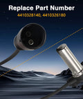 2-pack truck ABS wheel speed sensor harnesses: black round 2-pin connector and silver cylindrical sensor.