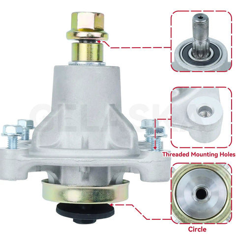 Two Pack Spindle Assembly With Pulley 603987 And Belt 793828 For Hustler Raptor 42 Mowers Replacement 604214 Kit