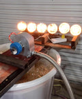 2000W Portable Hydroelectric Power Generator With 110V To 220V Output, aluminum water turbine in action, powering lights