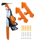 Heavy Duty Chainsaw Hanger Wall Mount 2 Pack For Garage Organization, Dual Hanging Rack with chainsaw and mounting hardware