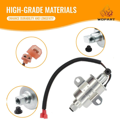 12V Electric Fuel Pump Replacement for 5500 5.5KW Gas Generator with connectors, high-grade materials, plug and play