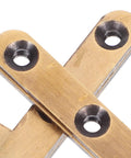 Close-up of Two-Piece Bronze Concealed Pivot Door Hinges Heavy Duty Lateral Hidden Hinges With Vertical Shaft For Secret Doors