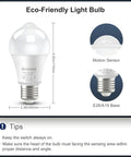 No Brainer Motion Sensor Light Bulbs For Indoor And Outdoor Use 12W 100W Equivalent A19 E26 5000K Daylight Dusk To Dawn Motion Activated Lighting For Front Door Porch Garage Basement Hallway 2 Pack, A19 bulb diagram
