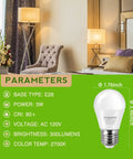 25W Equivalent LED Bulbs Soft White 2700K A15 Base E26 Easy On The Eyes Table Lamp Bulbs 3W Low Watt For Bedroom