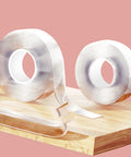 Clear Edge Protector Strips For Baby Proofing And Furniture Safety shown on a wooden table, highlighting soft corner guards.