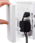 Hand opening Dual Lock Outlet Cover Box For Baby Proofing 2 Pack Easy 3 Step Install With Screws Extra Inside Space For Plugs